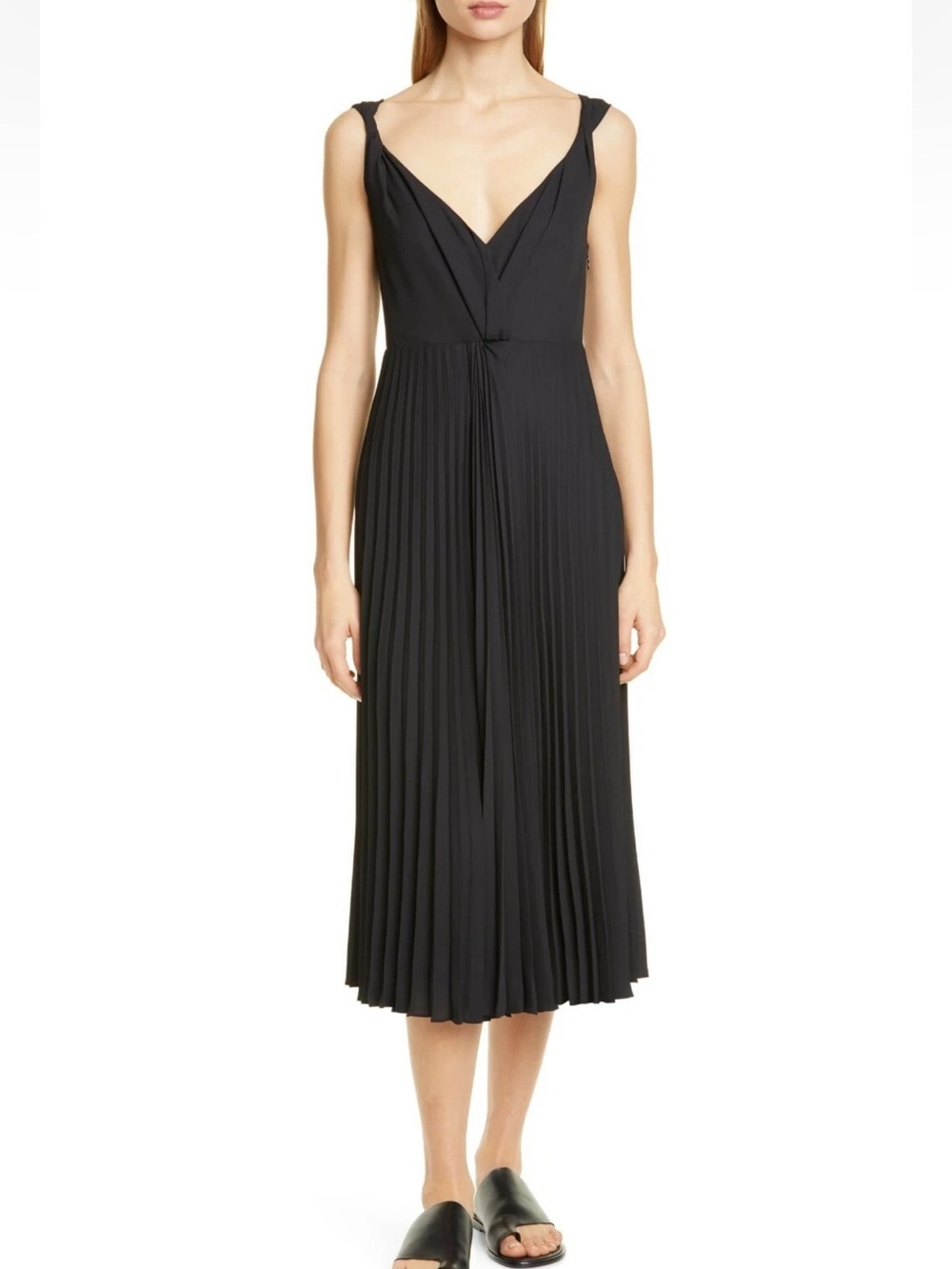 VINCE NWT Black Pleated Midi